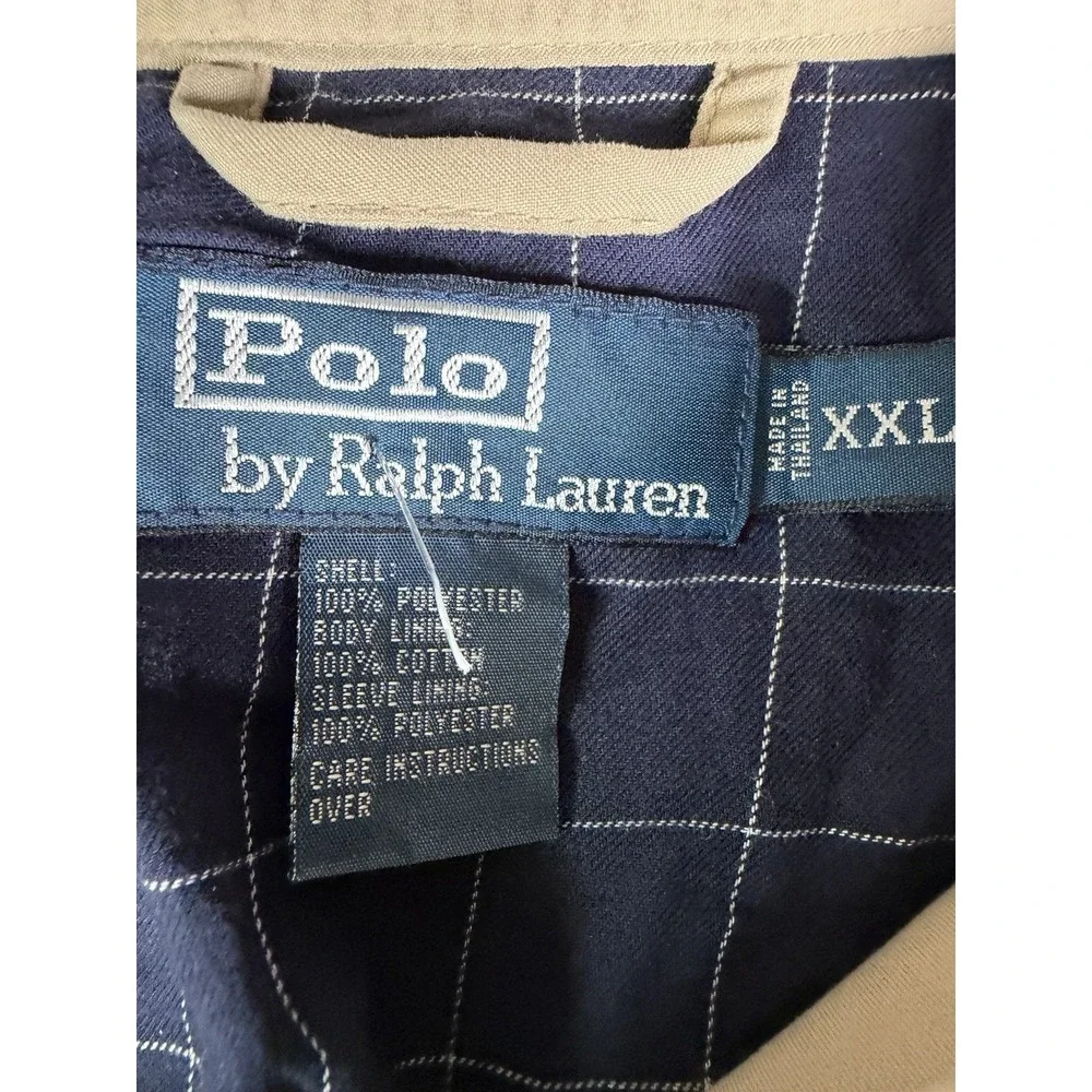 VTG Polo Ralph Lauren jacket Men 2XL Lined Dad Bomber Bi Swing chin Strap Read**